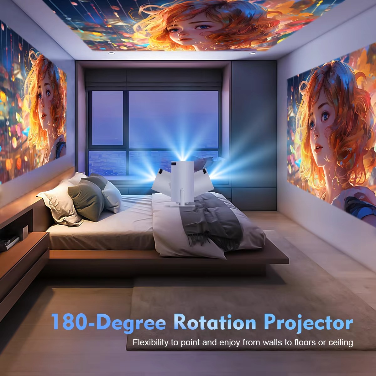 Magcubic Projector HY300 Pro 8K Android 14 Dual Wifi6 290ANSI Allwinner H726 BT5.4 1080P 1280*720P Home Cinema Outdoor Projetor
